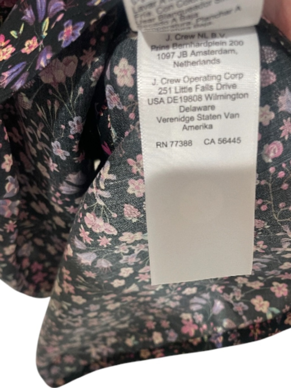 J.Crew Liberty Fabric Floral Mini Dress Size Small Black Cotton Pockets - Picture 10 of 10